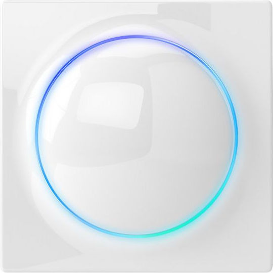 Fibaro Walli Switch Vertieft Wandschalter Beleuchtung Einweg mit Rahmen Weiß
