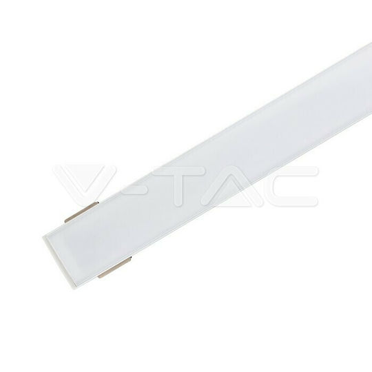 V-TAC На открито Алуминиев Профил за LED Лента с Опал Покритие 200x3x2см.