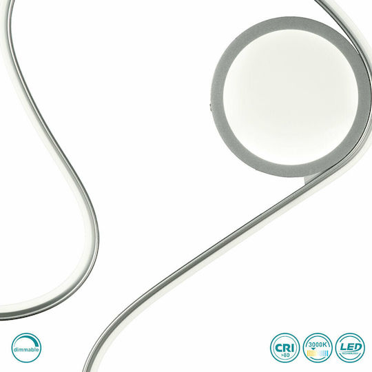 Ondaluce Deckenleuchte 65cm Silber mit Integrierter LED