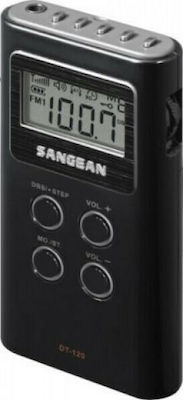 Sangean DT-120 Ραδιοφωνάκι Μπαταρίας Μαύρο Black