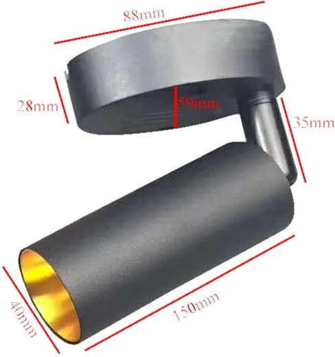 Atman Single LED Natural White Spot in Black Color