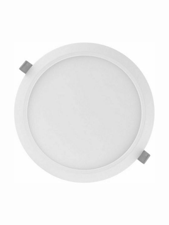 Ledvance Round Recessed LED Panel 22W with Warm White Light 3000K 22.5cm