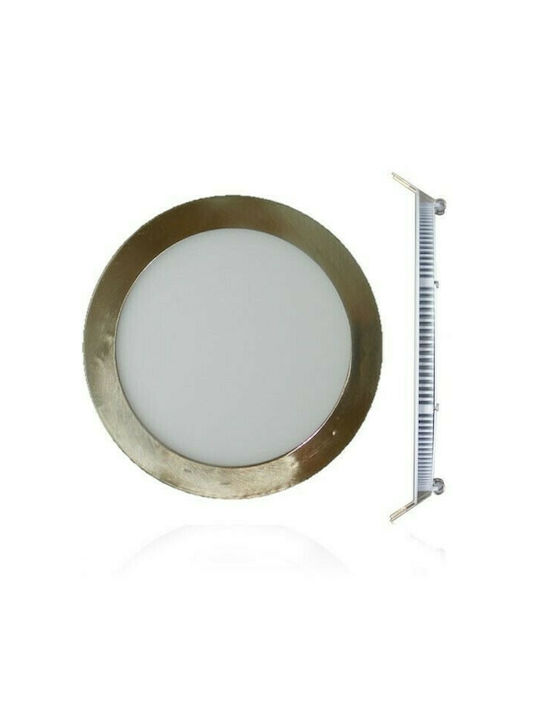 Atman Round Recessed LED Panel 20W with Cool White Light Diameter 22cm