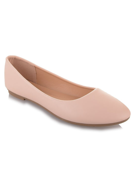 Famous Shoes LT2158 Women's Ballerina Shoes In Beige Colour