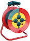 Χαραλαμπίδης Μπαλαντέζα Καρούλι 4 Θέσεων με Καλώδιο 50m Διατομής 3x1.5mm² Κόκκινη