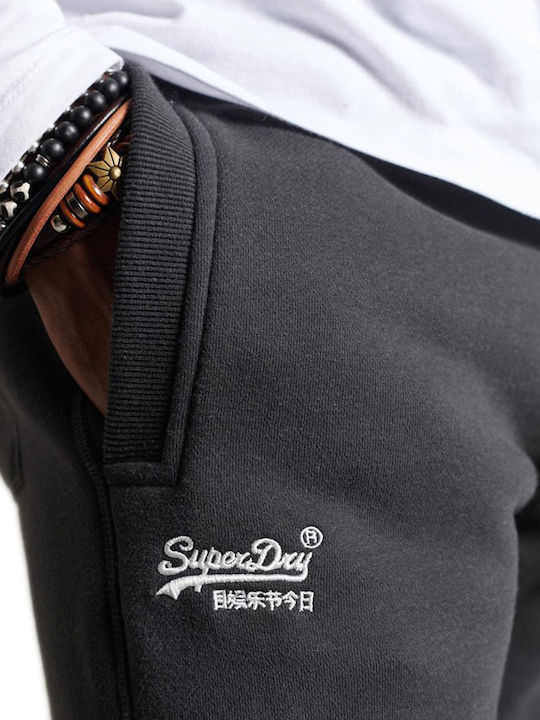 Vintage Logo Sweatpants with Elastic Black