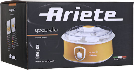 Ariete Yogurella 617 Yogurt Maker with Jars 1.3lt Yellow 20W