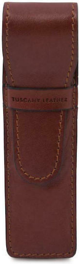 Tuscany Leather Etui Din Piele Pentru 1 Stilou În Culoare Tabac Maro