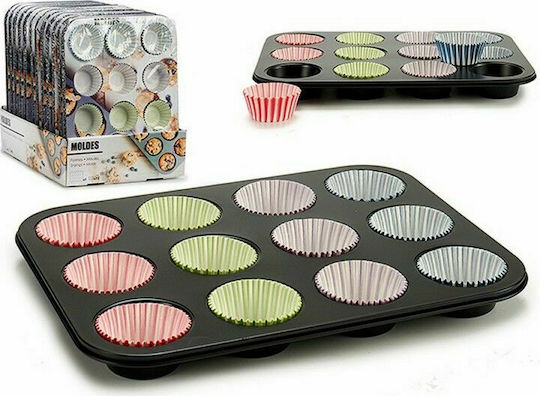 BigBuy Καραμελόχαρτα για Cupcakes Χάρτινα 35cm S3606207 72τμχ