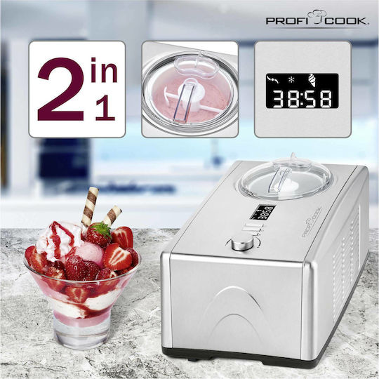 Profi Cook PC-ICM 1091 N Παγωτομηχανή 1.5lt Ασημί