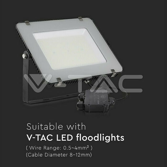 V-TAC Surface Mounted Electrical Box Branching Watertight IP68 Single to Double Spotlights in Black Color