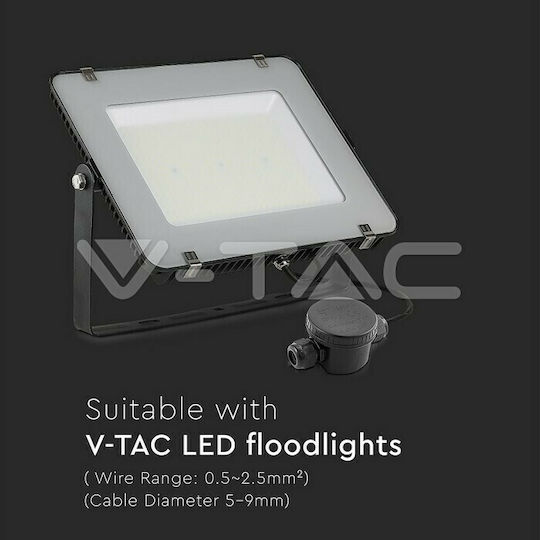 V-TAC Електрическо кутия за външен монтаж Branching Водоустойчиво IP66 в Черен цвят