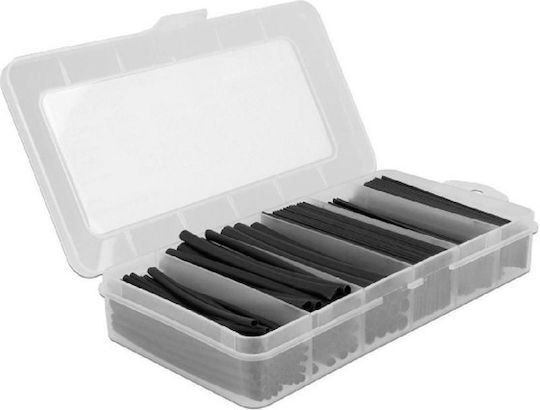 DeLock Heat-Shrink Tubing Case 116τμχ (4:1 & 3:1) Black 116pcs 20734