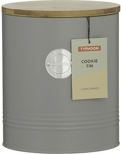 Typhoon Metallic Cookie Jar Gray 16x16x18cm