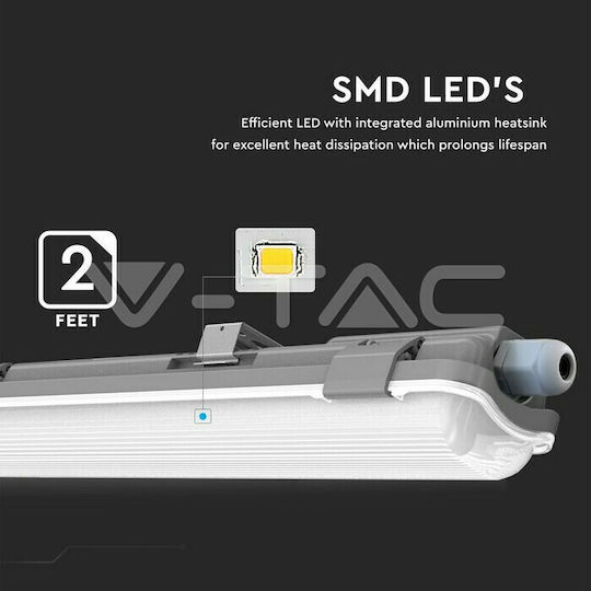 V-TAC Lighting Batten Outdoor with LED Lamp T8 18W 127.6cm