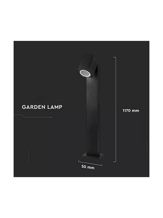 V-TAC Outdoor Floor Lamp Small Post 35W IP44 for GU10 Light Bulb Base Black
