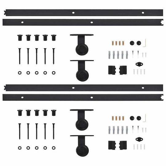 vidaXL Door Return Mechanism for Doors up to 200cm and 80kg Black