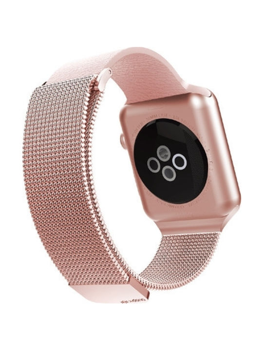 X-Doria Raptic Milanese Λουράκι Μεταλλικό Ροζ Χρυσό (Apple Watch 38/40/41mm)