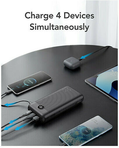 Veger L30 VP3008PD Power Bank 30000mAh 20W με 3 Θύρες USB-A και Θύρα USB-C Μαύρο