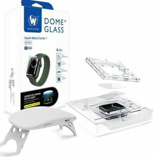 Whitestone Dome 2pack Tempered Glass pentru Apple Watch 45mm 2buc