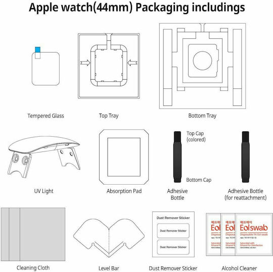 Whitestone Dome 2pack Tempered Glass pentru Apple Watch 45mm 2buc