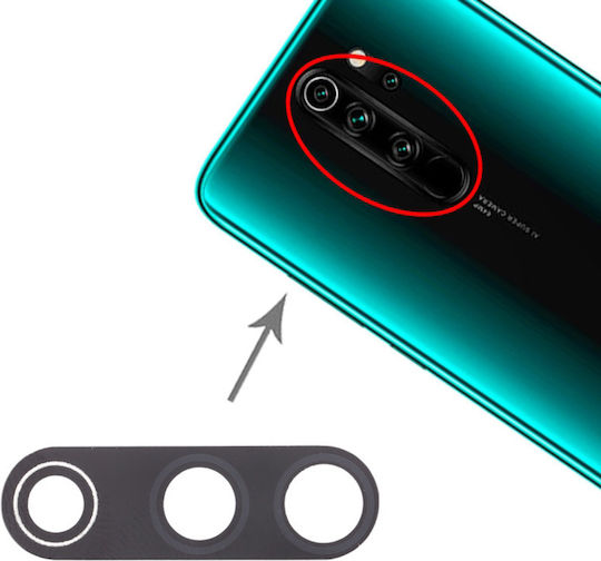 Стъклен Протектор за Камера Черен за Redmi Note 8 Pro