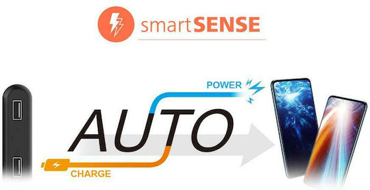 Silicon Power QP15 Power Bank 10000mAh 18W με 2 Θύρες USB-A και Θύρα USB-C Power Delivery / Quick Charge 3.0 Μαύρο