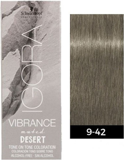 Schwarzkopf Igora Vibrance Muted Desert Temporary Hair Dye No Ammonia 9-42 Very Light Blonde Beige Smoky 60ml