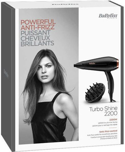 Babyliss Turbo Shine Ionic Πιστολάκι Μαλλιών με Φυσούνα 2200W