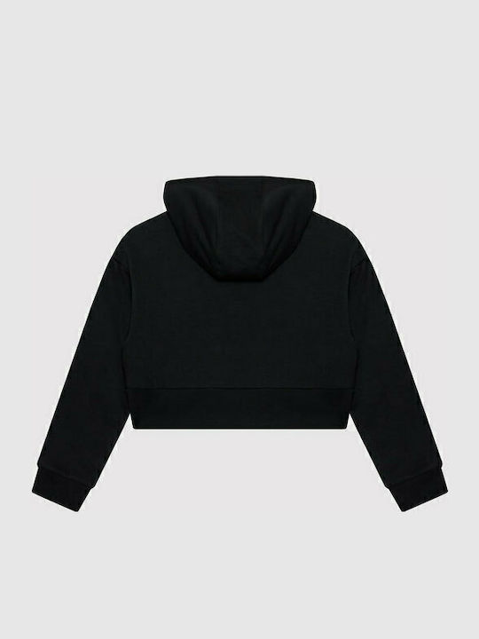 Hanorac Copii Cropped cu Glugă Negru Adicolor