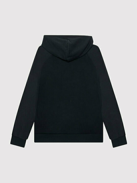 Fleece Παιδικό Φούτερ με Κουκούλα και Τσέπες Μαύρο Rival