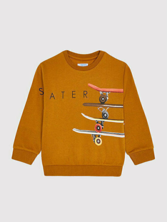 Fleece Kids Sweatshirt Yellow Skater