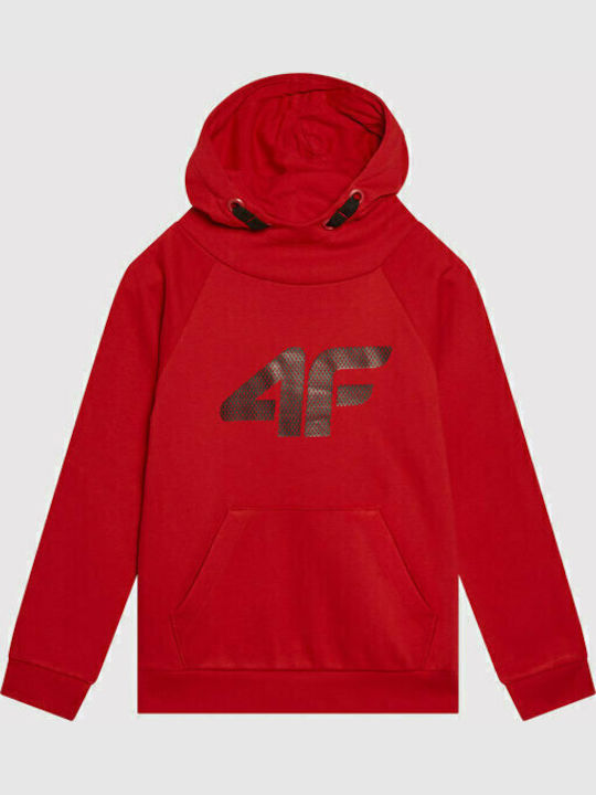 Kids Sweatshirt with Hood and Pockets Red