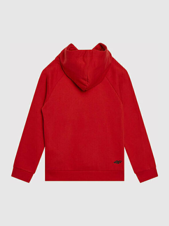 Kids Sweatshirt with Hood and Pockets Red