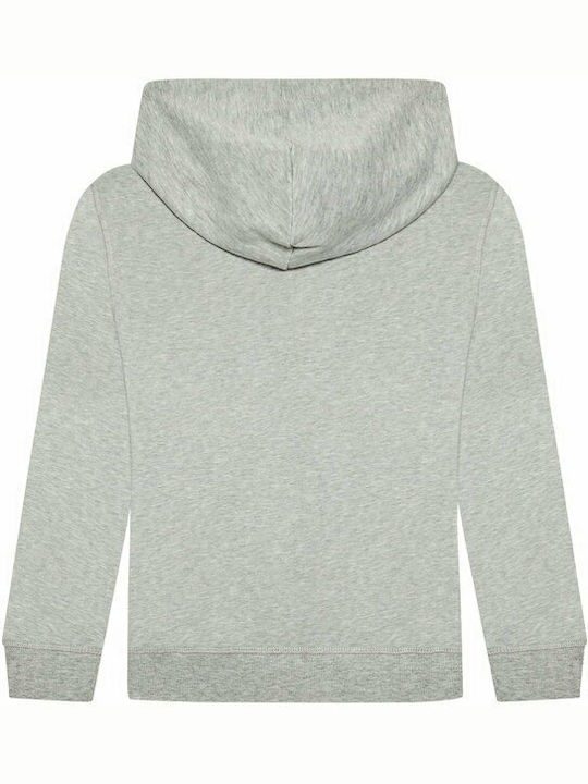Fleece Kinder-Sweatshirt mit Kapuze Gray