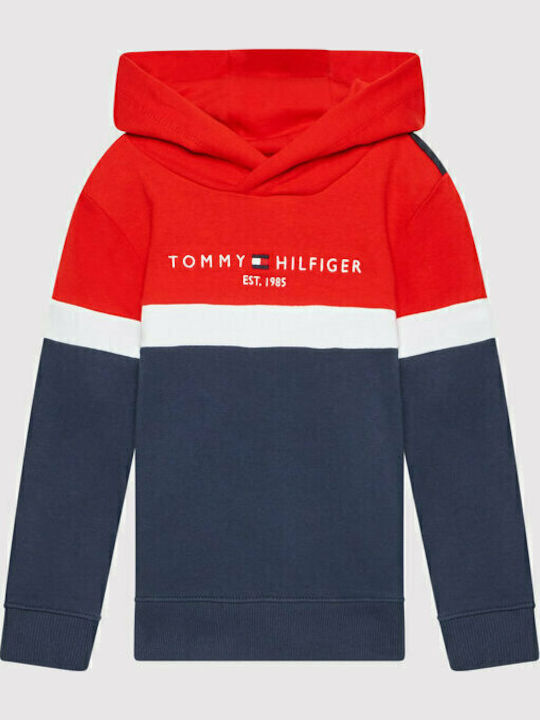 Παιδικό Φούτερ με Κουκούλα Navy Μπλε Colorblock