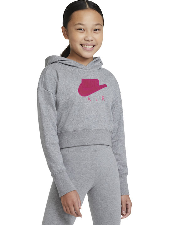 Kinder-Sweatshirt Gekürzt mit Kapuze Gray Air
