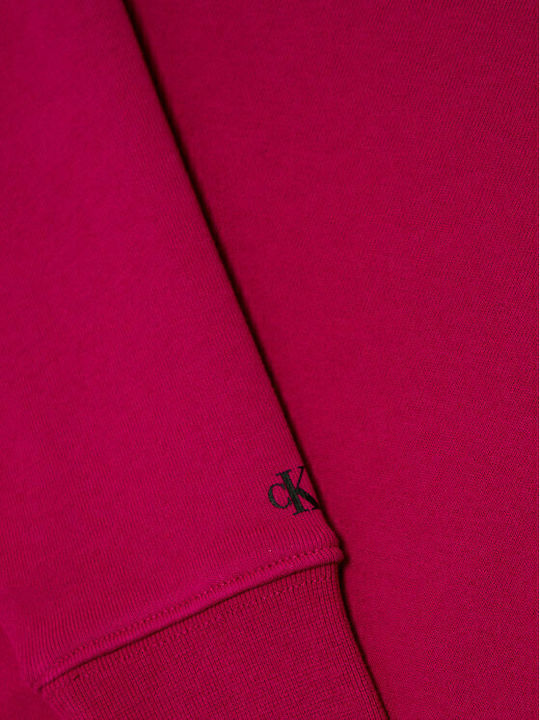 Fleece Παιδικό Φούτερ Ροζ Intarsia