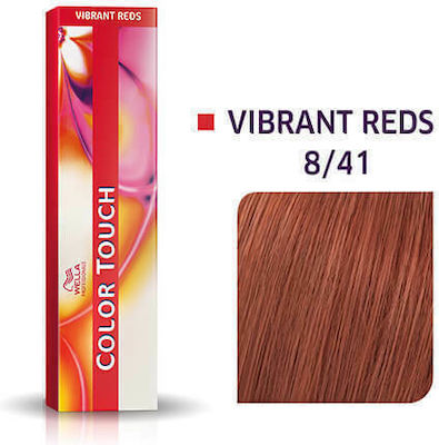 Wella Color Touch Vibrant Reds Vopsea de Păr fără amoniac 8/41 Blond deschis Roșu deschis Roșu Sandre Roșu 60ml