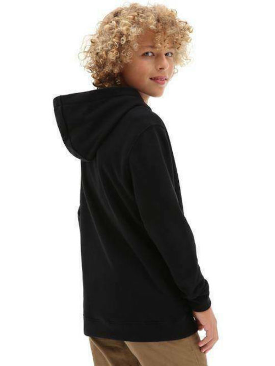 Fleece Παιδικό Φούτερ με Κουκούλα και Τσέπες Μαύρο Classic II