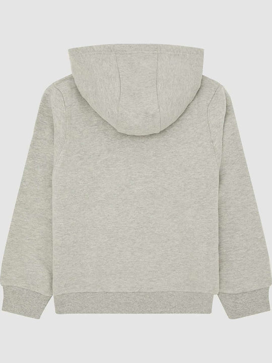 Fleece Kids Sweatshirt with Hood and Pockets Gray Jero Oh
