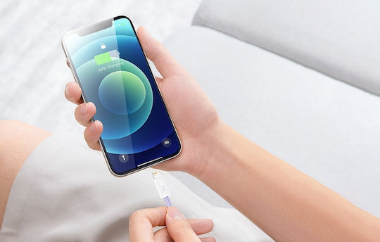 Baseus Dynamic Плетена USB-A към Lightning кабел Лилав 2м (CALD000505)