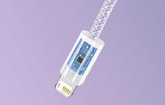 Baseus Dynamic Плетена USB-A към Lightning кабел Лилав 2м (CALD000505)