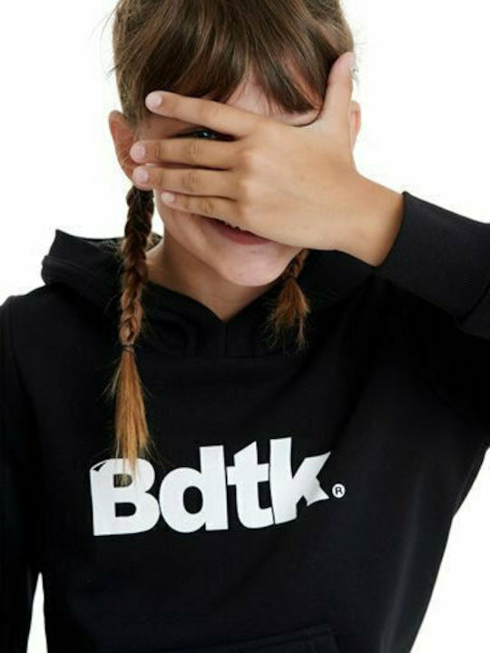Kids Sweatshirt with Hood and Pockets Black