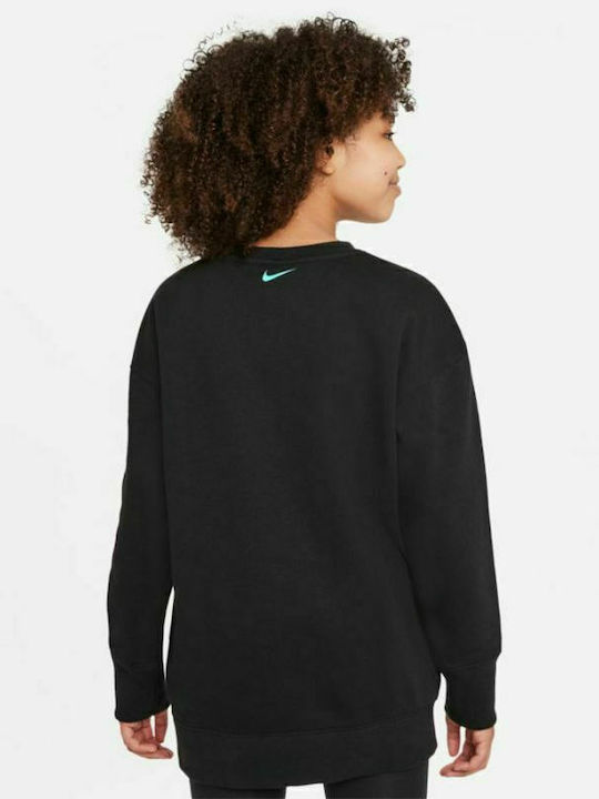 Nike Fleece Παιδικό Φούτερ με Τσέπες Μαύρο Sportswear
