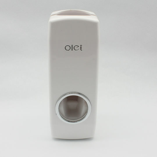 CB2 Toothbrush Support Base with Automatic Toothpaste Dispenser Wallpaper Plastic White