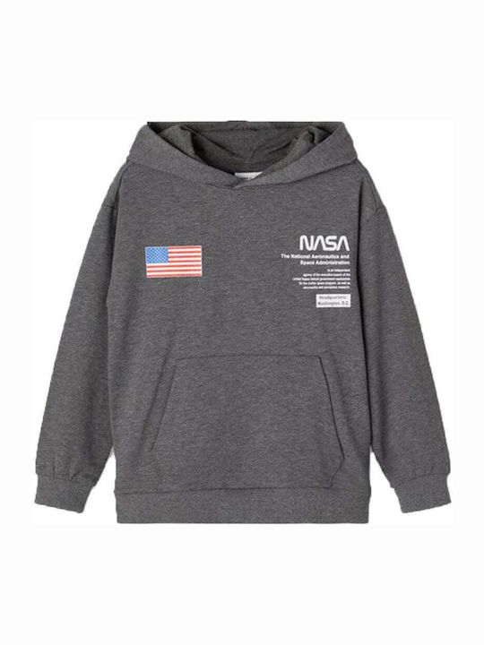 Name It Kids Sweatshirt with Hood and Pockets Gray