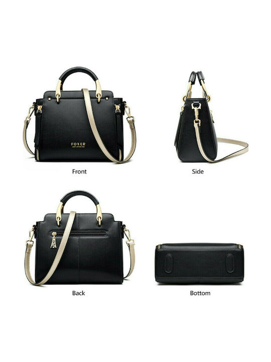De piele Geantă de damă Tote De mână Neagră
