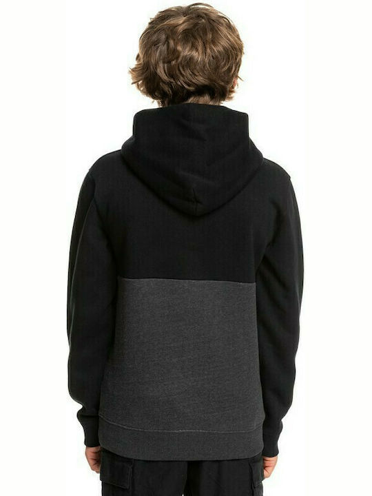 Quiksilver Kids Sweatshirt with Hood and Pocket Black Emboss