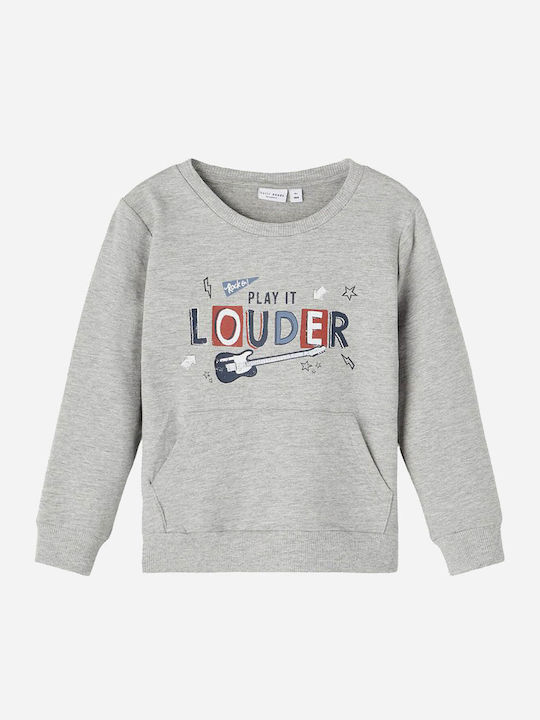 Fleece Kinder-Sweatshirt mit Taschen Gray